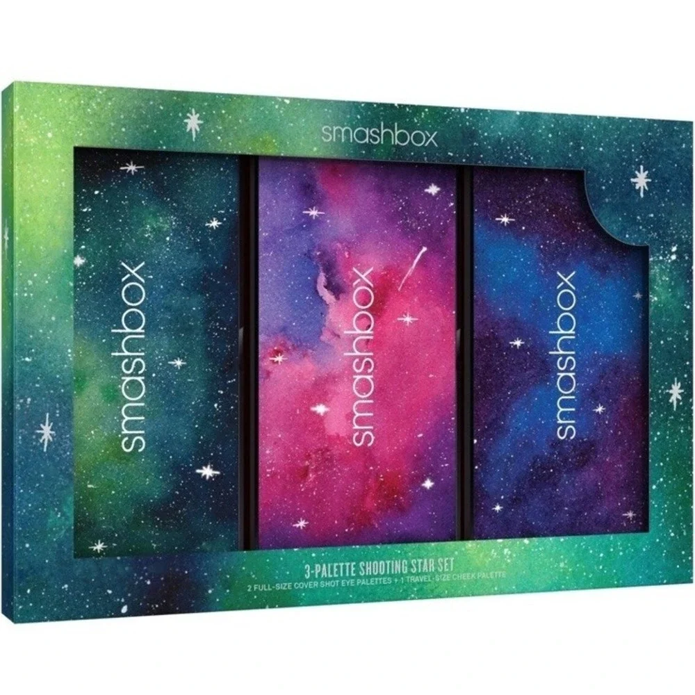 SMASHBOX COSMIC CELEBRATION 3 PALETTE SHOOTING STAR SET -2 EYE & 1 CHEEK PALETTE